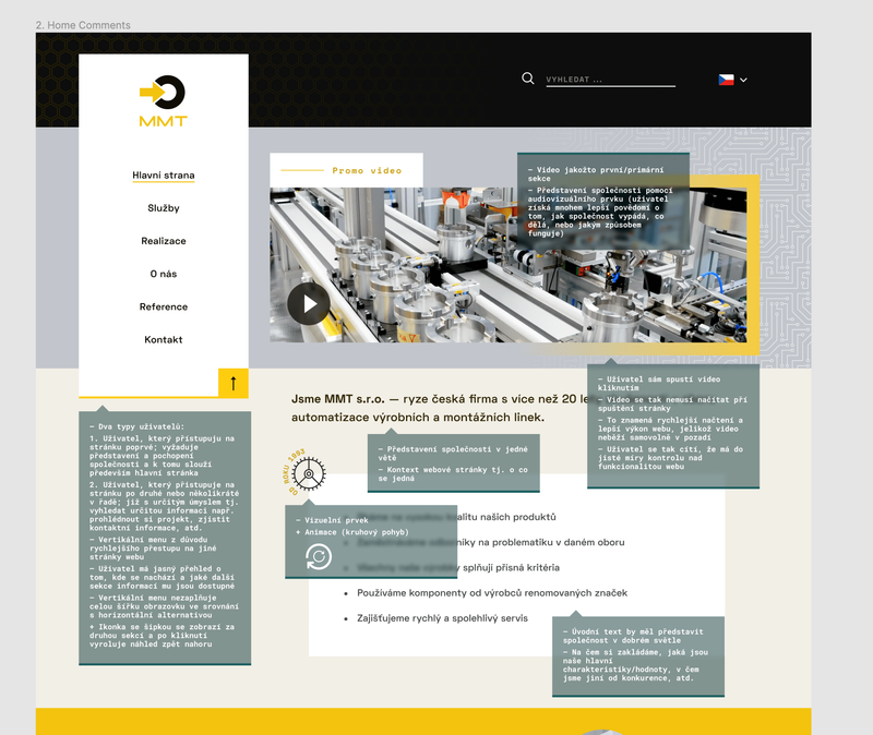 Our client received a detailed explanation of each UI/UX choice